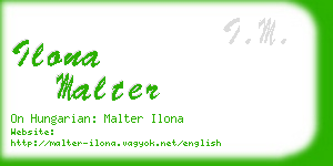 ilona malter business card
